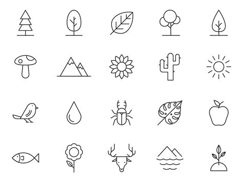 Free 20 Nature Vector Icons (AI)