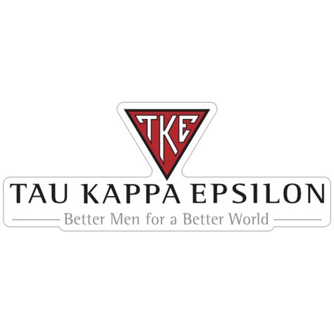 Tau Kappa Epsilon Centered Black Text Clear Die Cut Sticker