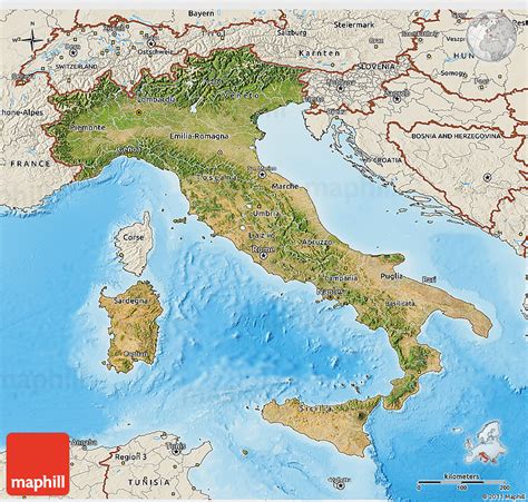 Detailed Relief Map Of Italy Italy Detailed Relief Map | Images and ...