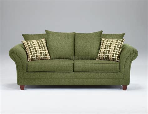 Light Forest Green Fabric Modern Living Room Sofa & Loveseat Set