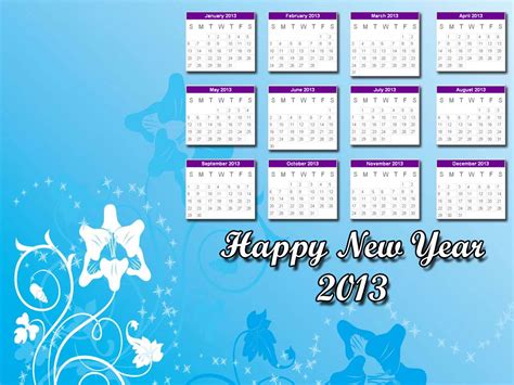 New Year Desktop Calendars 2013: Decorate Desktop with New Year Theme ...