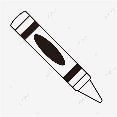 Black And White Crayon Clipart