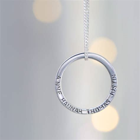 personalised sterling silver eternity hoop necklace by lisa angel | notonthehighstreet.com