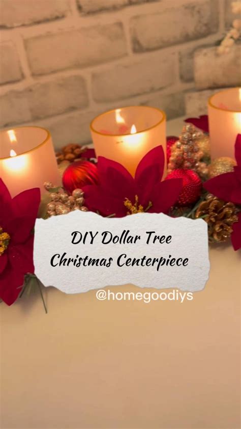 🎄DIY Dollar Tree Christmas Centerpiece 🎄 | Christmas centerpieces, Christmas decor diy ...