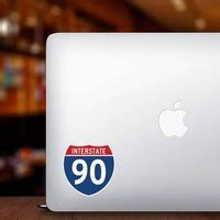 Vibrant, High-Quality Interstate 90 Sign Stickers