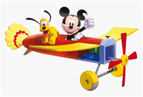 Plane Svg Mickey - Mickey Mouse In Airplane, HD Png Download - kindpng