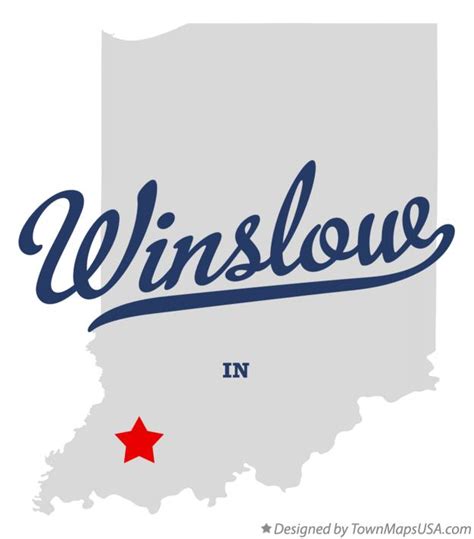 Map of Winslow, IN, Indiana