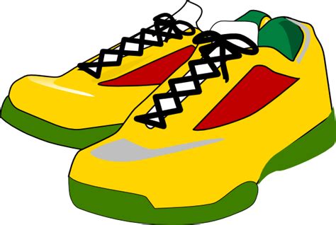 Cartoon Running Shoes - Clipart Running Shoe Shoes Clip Vector Illustration Graphic ...