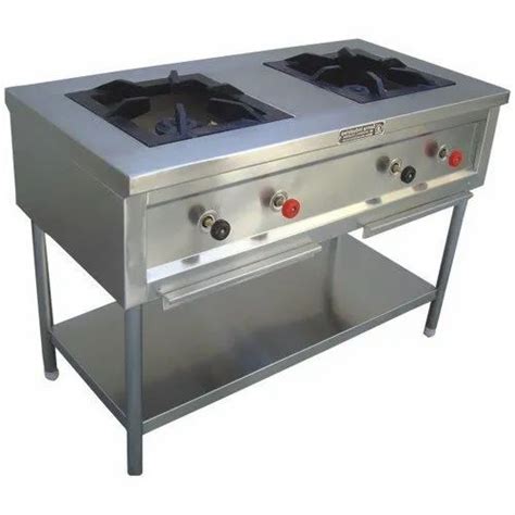 Commercial Double Burner Gas Stove, Number Of Knob: 4 at Rs 12000 in New Delhi