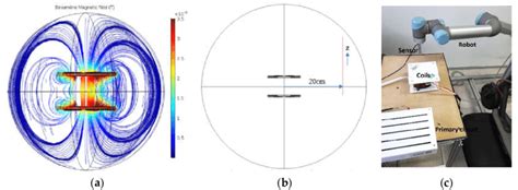 (a) Magnetic field streamline and its flux density in tesla (T) of 160... | Download Scientific ...