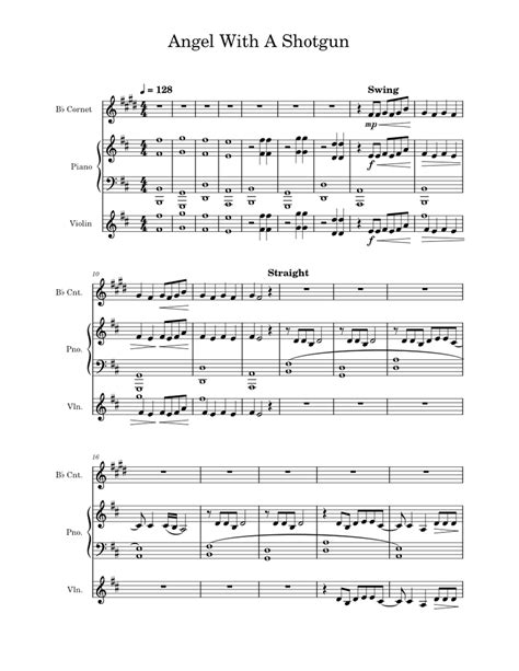 Angel With a Shotgun arr. Lane Muell Sheet music for Piano, Cornet ...