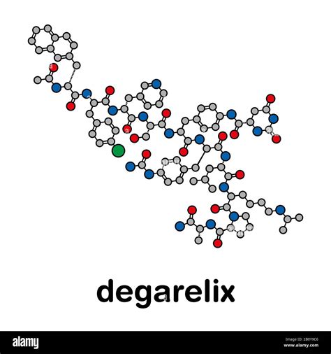 Degarelix prostate cancer drug molecule, illustration Stock Photo - Alamy