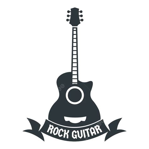 Guitar Logo Silhouette Vector PNG, Guitar Logo Icon Vector Isolated, Sound, Instrument, Mark PNG ...