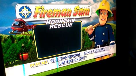 Fireman Sam mountain rescue DVD menu walkthrough - YouTube