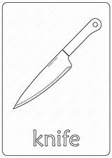 Knife Printable  Word Searches sketch template