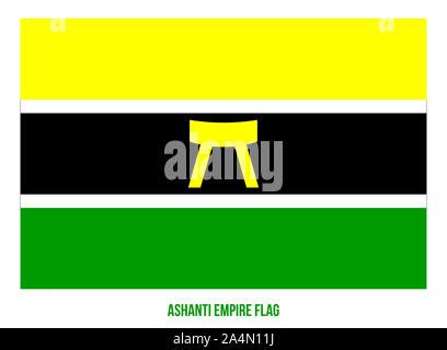 Ashanti Empire Flag Waving Vector Illustration on White Background ...