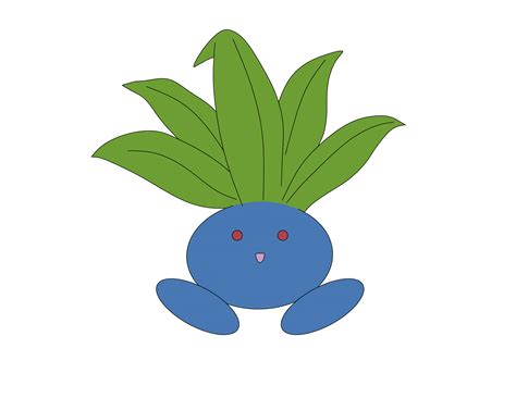 How to draw Pokémon Oddish in 10 steps · Windingpathsart.com