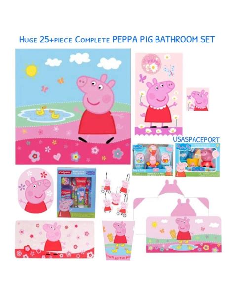 PEPPA PIG BATHROOM Shower Curtain Bundle on Mercari | Bathroom shower curtains, Kids gift sets ...