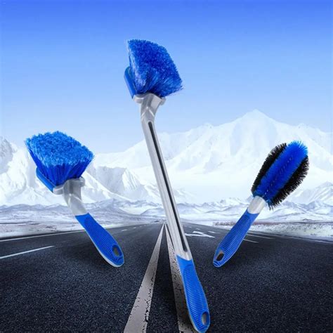 3PCS/SET Car Wash Wheel Brush Long Handle Tire Brush Cleaning Tool Wash ...