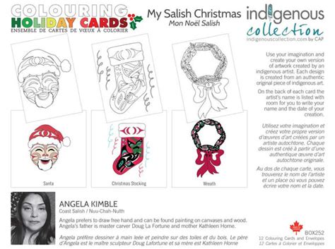 My Salish Christmas Colouring Cards – Indigenous Collection