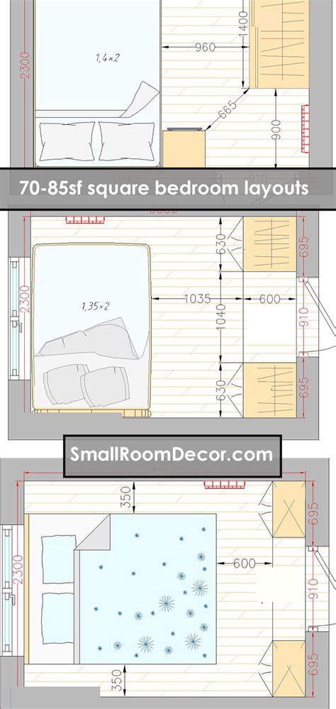 16 standart and 2 extreme Small Bedroom Layout Ideas [from 65 to 140 sf]