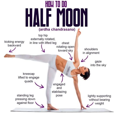 ☀️ How to do Half Moon Pose (ardha chandrasana)?🌗⁠ ⠀⁠ Save it and apply ...