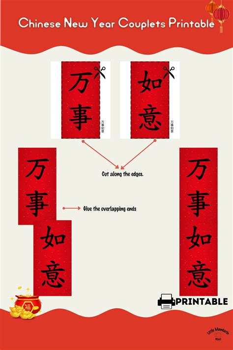 Chinese New Year Couplets Printable DIY Spring Couplets Celebrate ...