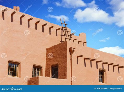 Traditional Pueblo Architecture Stock Image - Image of stucco, american: 128292395