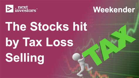 The stocks hit hardest by tax loss selling