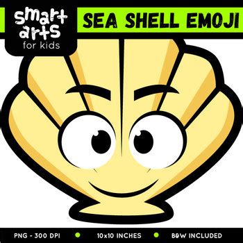 Sea Shell Emoji Clip Art by Smart Arts For Kids | TpT