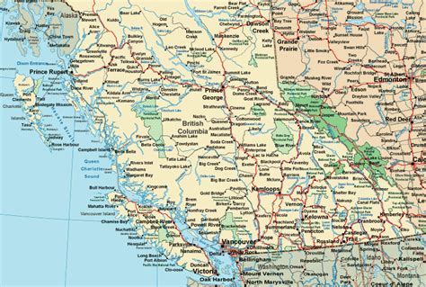 map of southern bc canada – map of bc canada detailed – Crpodt