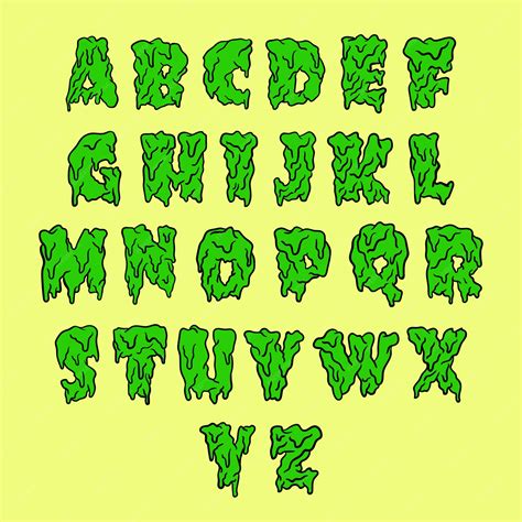 Premium Vector | Melting font alphabet