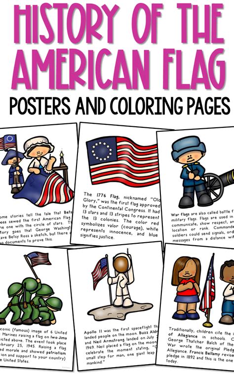 AMERICAN FLAG Posters | Social Studies Bulletin Board | Note Pages ...