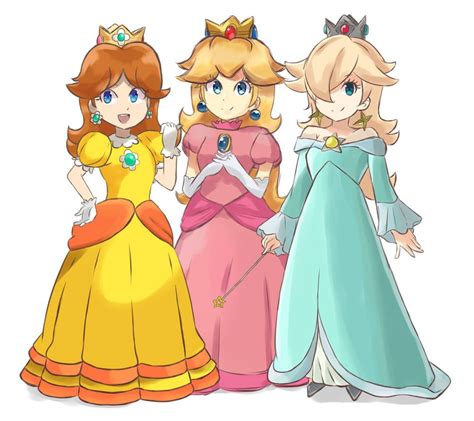 Super Mario Bros - Three Princesses by chocomiru02 on DeviantArt ...