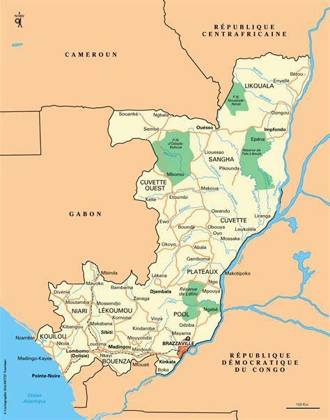 Carte République du Congo : Plan République du Congo - Routard.com