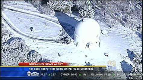 100 vehicles trapped by snow on Palomar Mountain - CBS News 8 - San ...