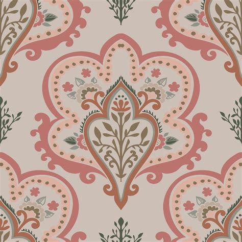 Premium Vector | Floral decoration paisley design seamless pattern