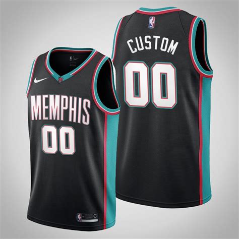 Memphis Grizzlies 20th Season Classic Black Custom 2021 Jersey