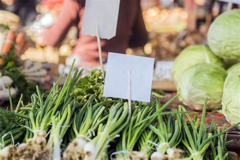 Organic foods. Fresh organic food at the local farmers market. F ...