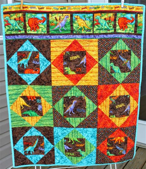 Daydreams of Quilts: Dinosaur Economy Block Quilt Dinosaur Quilt, Baby Boy Quilts, Christmas ...