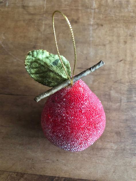 Large Vintage Sugared Fruit Ornament 1 piece | Etsy