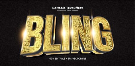 Premium Vector | Bling editable text effect in modern trend style