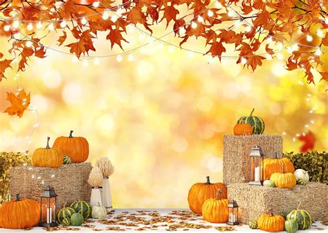 Fall Leaves And Pumpkins Wallpaper