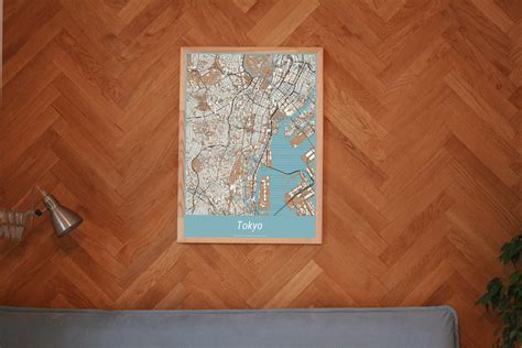 Map of Tokyo, Map Poster, Poster Map Gift, Special Design - Etsy