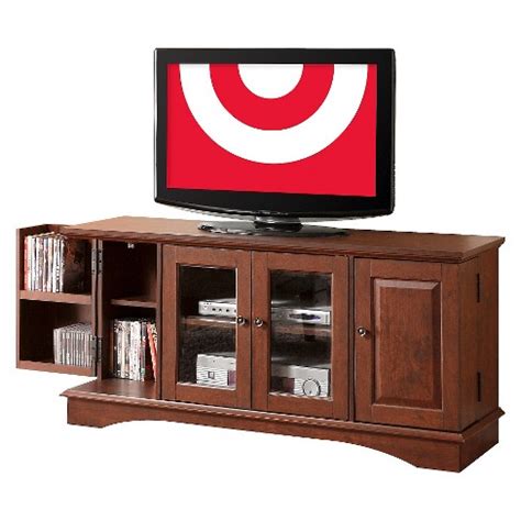 Wood Storage Tv Stand For Tvs Up To 55" Brown - Saracina Home : Target