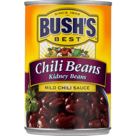 BUSH'S Chili Beans, Kidney Beans in Mild Chili Sauce, 16 oz Canned ...