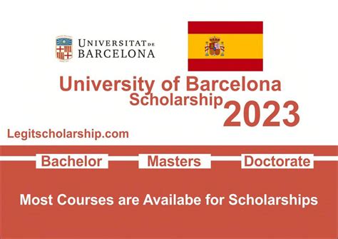 University of Barcelona Scholarships Spain for International Students ...