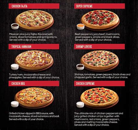 Menu at Pizza Hut pizzeria, Sharjah, University Rd