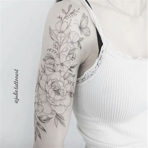 Floral half sleeve tattoo – Artofit