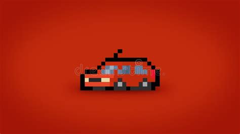 Red Pixel Car Background - High Res 4k 8 Bit Wallpaper Stock Illustration - Illustration of ...